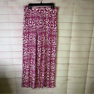 Lauren Ralph Lauren Pink‎ Boho Wide Leg Pull On Palazzo Pants Size Medium